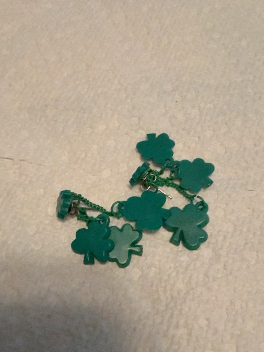 Green Shamrock Clover Dangle Earrings St. Patrick’s Day